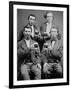 Four Guys and their Mugs of Beer, Ca. 1880-null-Framed Photographic Print