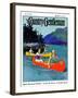 "Four-H Camp," Country Gentleman Cover, July 1, 1933-W.F. Soare-Framed Giclee Print