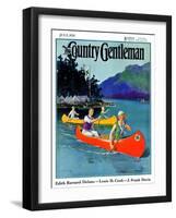 "Four-H Camp," Country Gentleman Cover, July 1, 1933-W.F. Soare-Framed Giclee Print