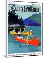 "Four-H Camp," Country Gentleman Cover, July 1, 1933-W.F. Soare-Mounted Giclee Print
