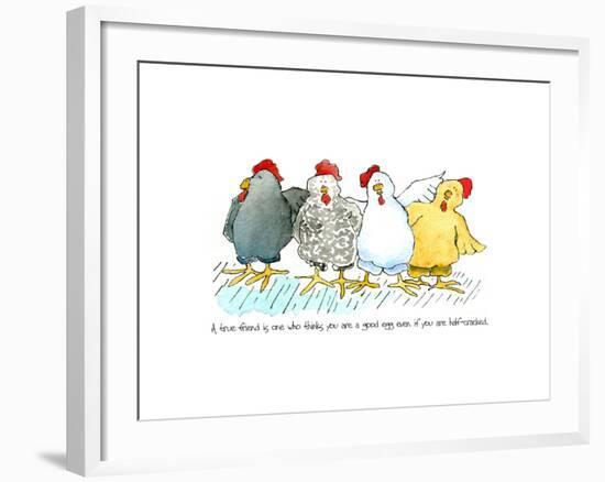 Four Hens New-Jennifer Zsolt-Framed Giclee Print