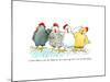 Four Hens New-Jennifer Zsolt-Mounted Giclee Print