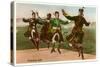 Four Highland Dancers in Kilts-null-Stretched Canvas