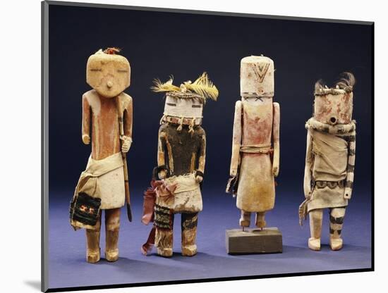 Four Hopi Cottonwood Kachina Dolls-null-Mounted Giclee Print