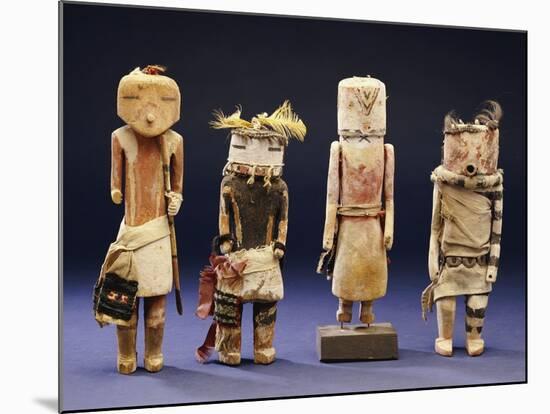 Four Hopi Cottonwood Kachina Dolls-null-Mounted Giclee Print