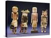 Four Hopi Cottonwood Kachina Dolls-null-Stretched Canvas