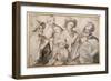 Four Hurdy-Gurdy Players and a Boy with a Pipe, School of Lorraine (Pen and Ink with Wash on Paper)-null-Framed Giclee Print