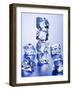 Four Ice Cubes in a Pile, Individual Ice Cubes Beside Them-null-Framed Photographic Print