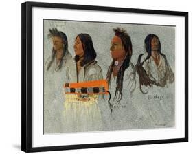 Four Indians-Albert Bierstadt-Framed Giclee Print