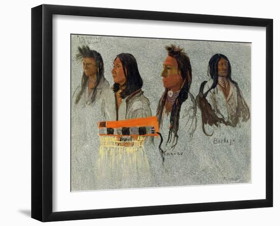 Four Indians-Albert Bierstadt-Framed Giclee Print