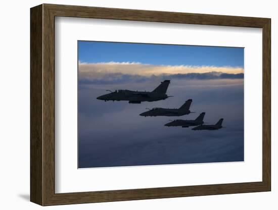 Four Italian Air Force Amx Aircraft Flying over the Tyrrhenian Sea-Stocktrek Images-Framed Photographic Print