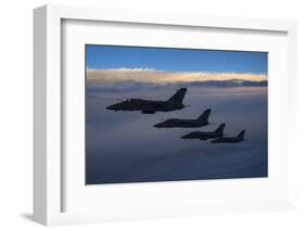 Four Italian Air Force Amx Aircraft Flying over the Tyrrhenian Sea-Stocktrek Images-Framed Photographic Print