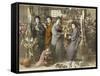 Four Japanese Women Amid Bamboo with a Young Child-null-Framed Stretched Canvas