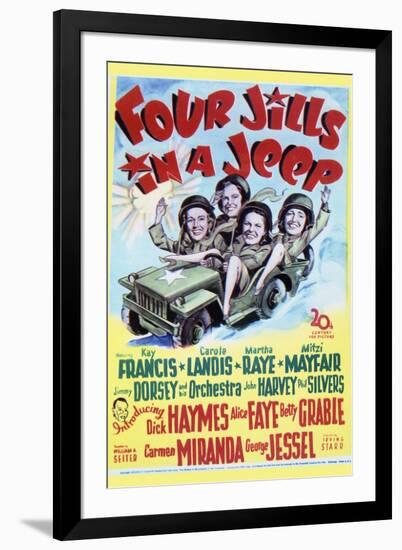 Four Jills in a Jeep - Movie Poster Reproduction-null-Framed Photo