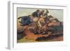 Four Jockeys Galloping-Théodore Géricault-Framed Giclee Print