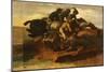 Four Jockeys Galloping-Théodore Géricault-Mounted Giclee Print