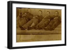 Four Members Of The Dalton Gang, Killed At Coffeyville, Kansas, ca. 1892-null-Framed Art Print