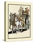 Four Men Riding On Top Of A Carriage Being Drawn By Four Horses-Edward Penfield-Stretched Canvas