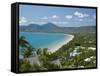 Four Mile Beach and Trinity Bay, Port Douglas, North Coast, Queensland, Australia-Walter Bibikow-Framed Stretched Canvas