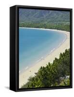 Four Mile Beach and Trinity Bay, Port Douglas, North Coast, Queensland, Australia-Walter Bibikow-Framed Stretched Canvas