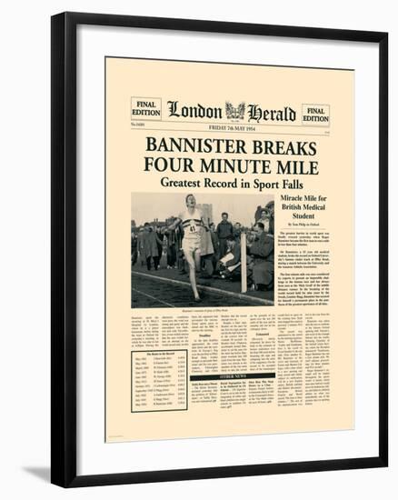 Four Minute Mile-The Vintage Collection-Framed Art Print