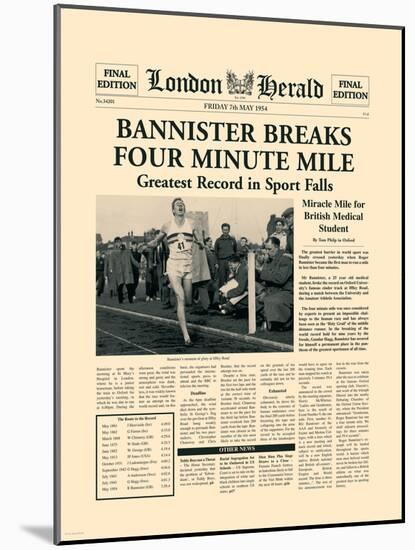 Four Minute Mile-The Vintage Collection-Mounted Art Print