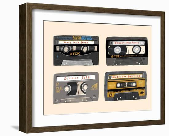 Four Mix Tapes-Mark Ulriksen-Framed Art Print