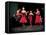 Four Models in Red Dresses Dancing Charleston For Article Featuring "The Little Red Dress"-Gjon Mili-Framed Stretched Canvas