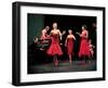 Four Models in Red Dresses Dancing Charleston For Article Featuring "The Little Red Dress"-Gjon Mili-Framed Photographic Print