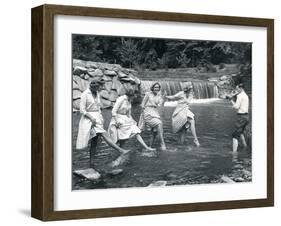 Four Models Kicking Water, 1958-null-Framed Photographic Print