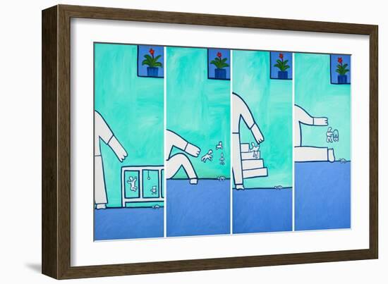 Four moments in one morning, 2001,(oil on linen)-Cristina Rodriguez-Framed Giclee Print