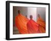 Four Monks on Temple Steps-Lincoln Seligman-Framed Premium Giclee Print