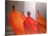 Four Monks on Temple Steps-Lincoln Seligman-Stretched Canvas