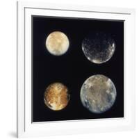 Four Moons of Jupiter, Io, Europa, Ganymede and Callisto, 1979-null-Framed Giclee Print