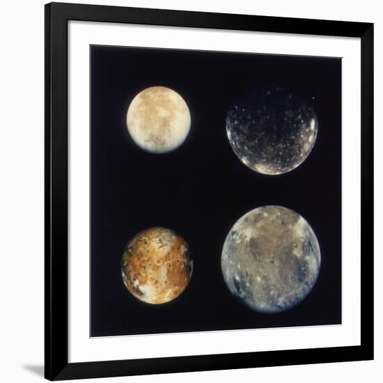 Four Moons of Jupiter, Io, Europa, Ganymede and Callisto, 1979-null-Framed Giclee Print