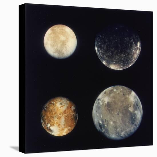 Four Moons of Jupiter, Io, Europa, Ganymede and Callisto, 1979-null-Stretched Canvas