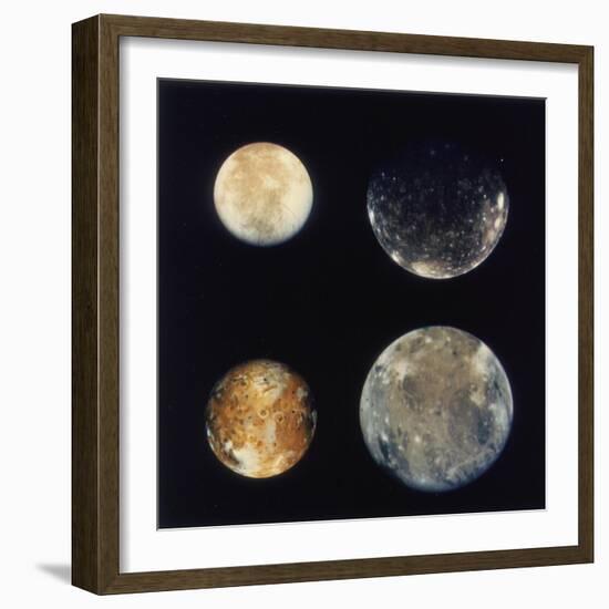 Four Moons of Jupiter, Io, Europa, Ganymede and Callisto, 1979-null-Framed Giclee Print