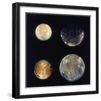 Four Moons of Jupiter, Io, Europa, Ganymede and Callisto, 1979-null-Framed Giclee Print