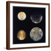 Four Moons of Jupiter, Io, Europa, Ganymede and Callisto, 1979-null-Framed Giclee Print