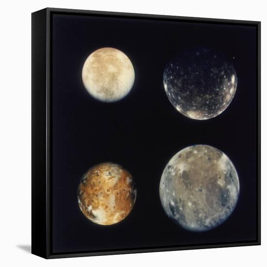 Four Moons of Jupiter, Io, Europa, Ganymede and Callisto, 1979-null-Framed Stretched Canvas
