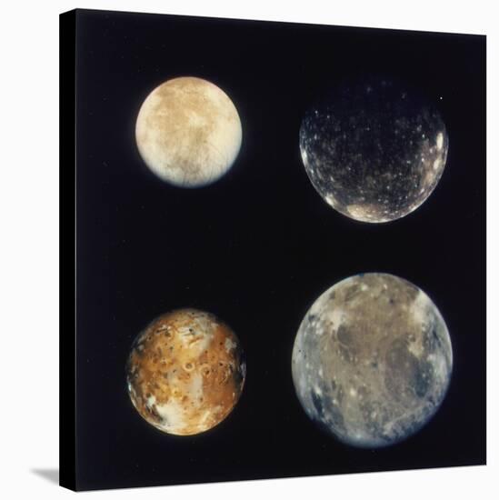 Four Moons of Jupiter, Io, Europa, Ganymede and Callisto, 1979-null-Stretched Canvas