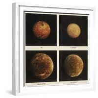 Four Moons of Jupiter. Io, Europa, Ganymede and Callisto, 1979-null-Framed Giclee Print