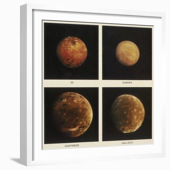 Four Moons of Jupiter. Io, Europa, Ganymede and Callisto, 1979-null-Framed Giclee Print