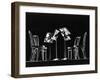 Four Music Stands and Four Chairs-Gjon Mili-Framed Photographic Print