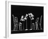 Four Music Stands and Four Chairs-Gjon Mili-Framed Photographic Print