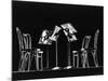 Four Music Stands and Four Chairs-Gjon Mili-Mounted Photographic Print