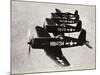 Four Navy Fighter Planes Flying in Formation-null-Mounted Photographic Print