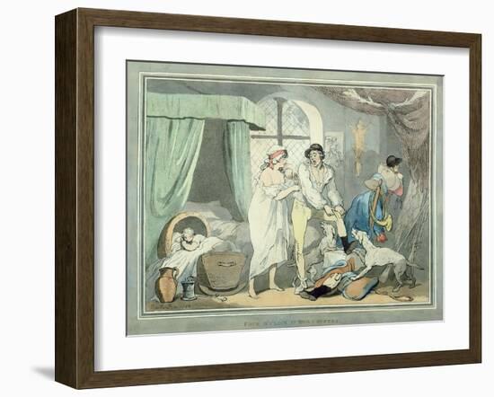 "Four O'Clock in the Country", Pub. 1788-Thomas Rowlandson-Framed Giclee Print