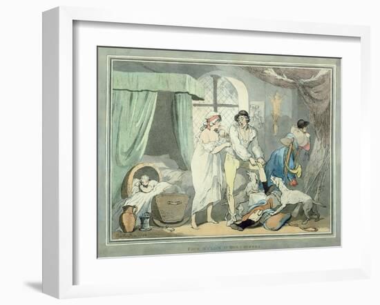 "Four O'Clock in the Country", Pub. 1788-Thomas Rowlandson-Framed Giclee Print