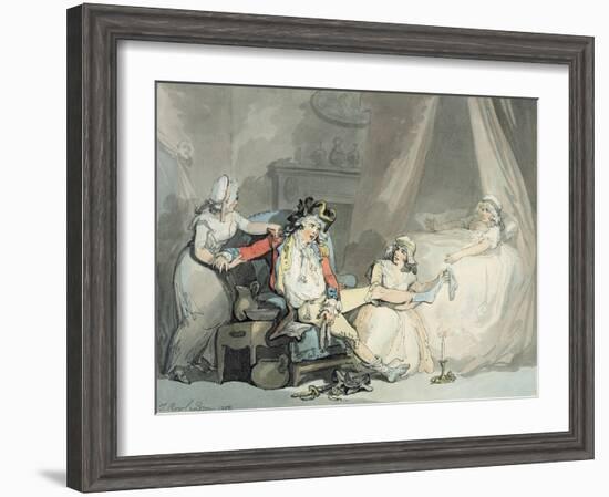 Four O'Clock in the Town-Thomas Rowlandson-Framed Giclee Print